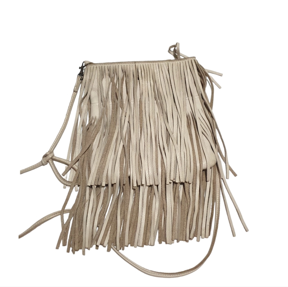 McFadin Cream Fringe Purse - Picture 1 of 8